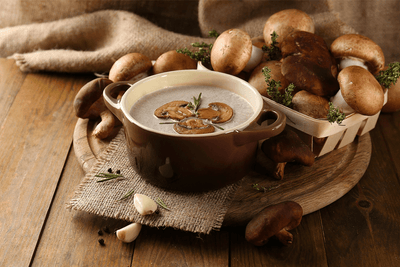 Creamy Garlic Mushroom Soup