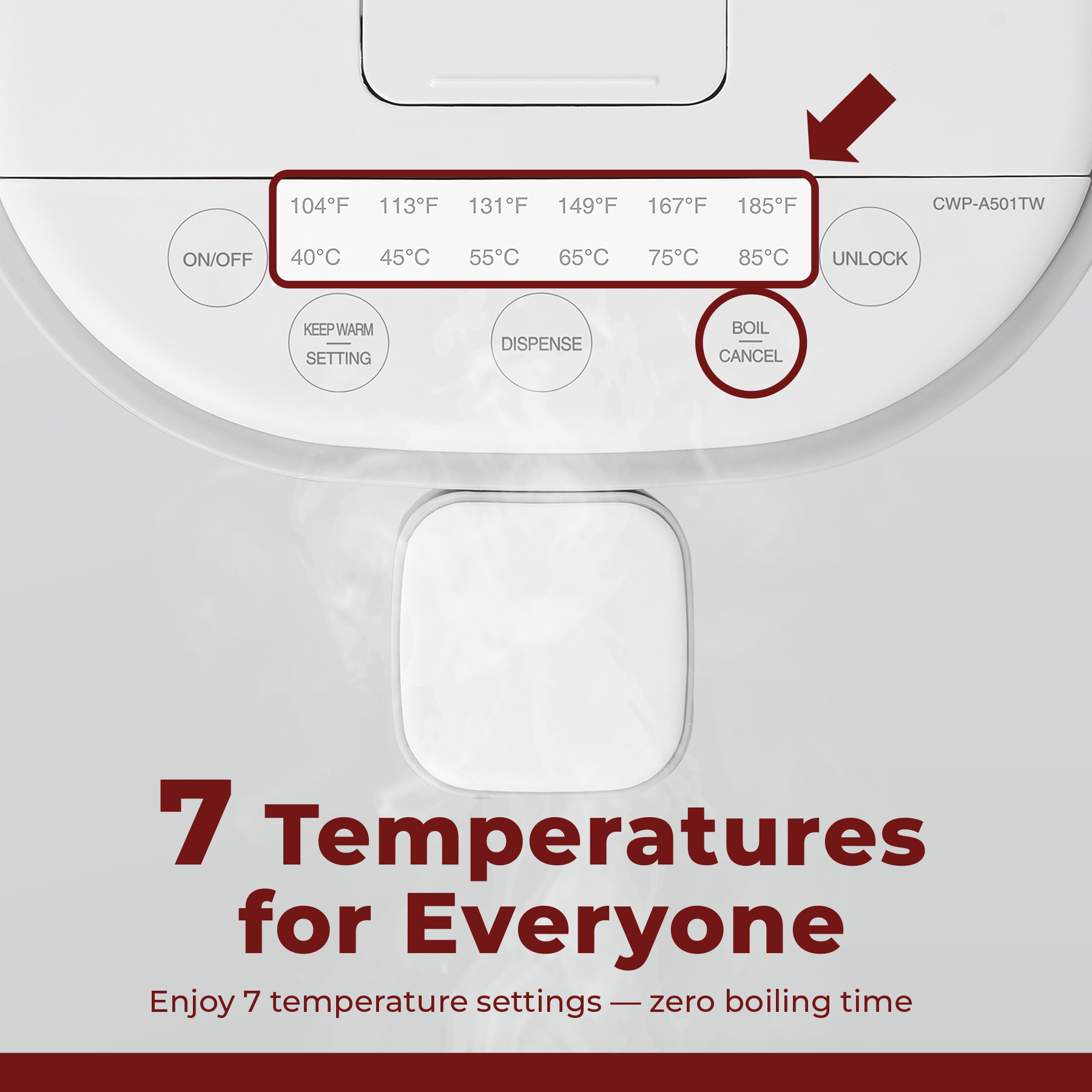 Hot Water Dispenser & Warmer CWP-A501TW - CUCKOO America