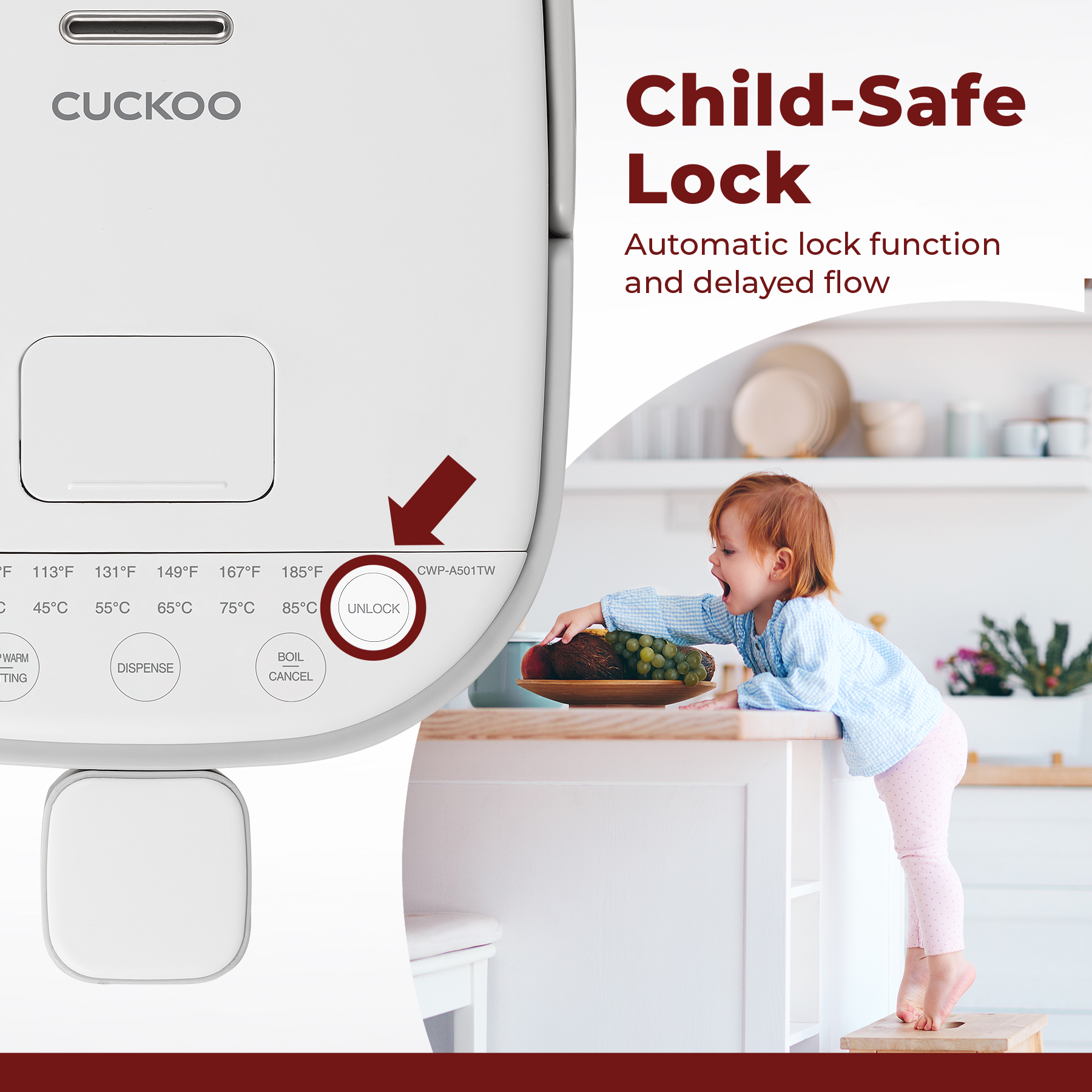 Hot Water Dispenser & Warmer CWP-A501TW - CUCKOO America
