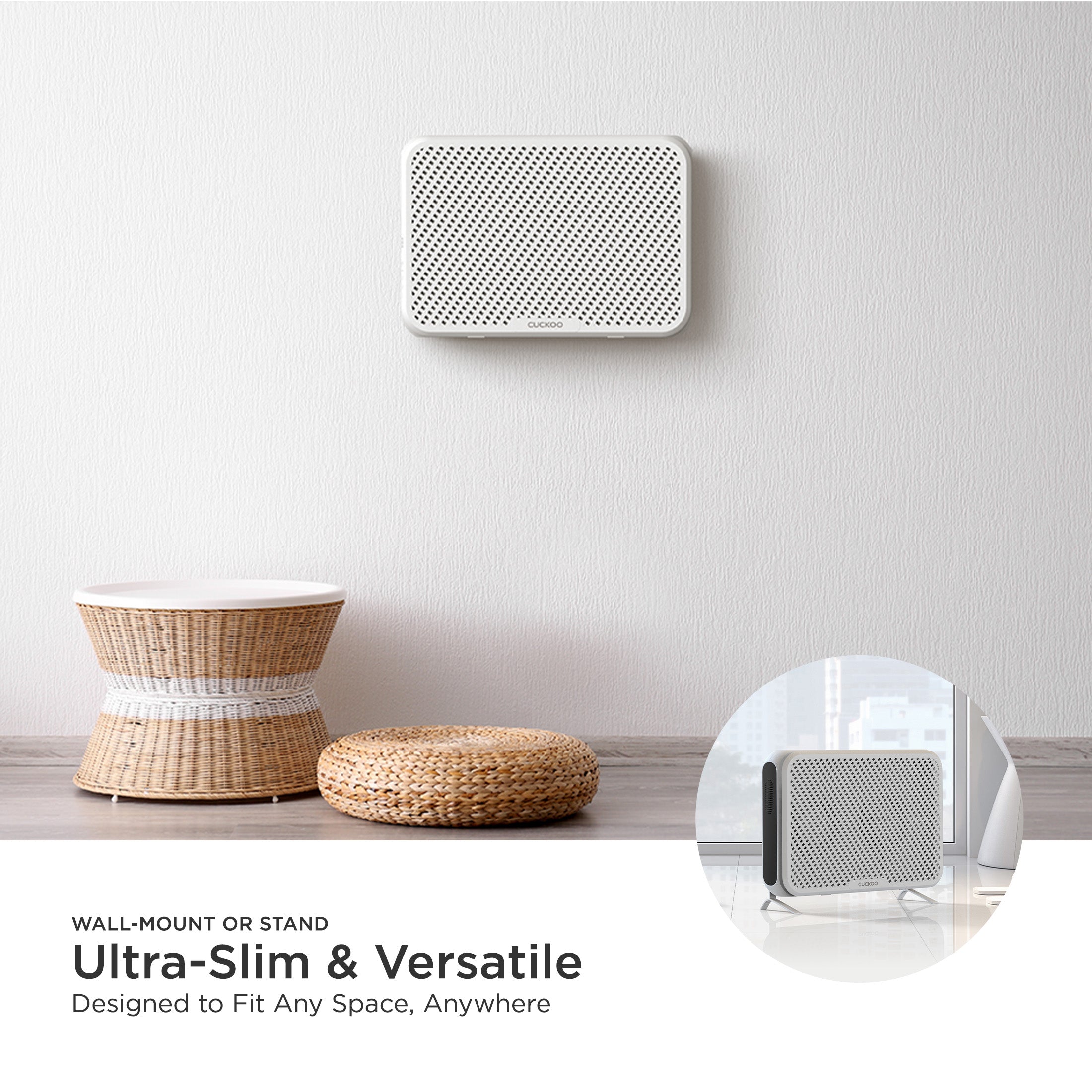 Wall Mount Air Purifier-H13 True HEPA (CAC-AA0910FW)