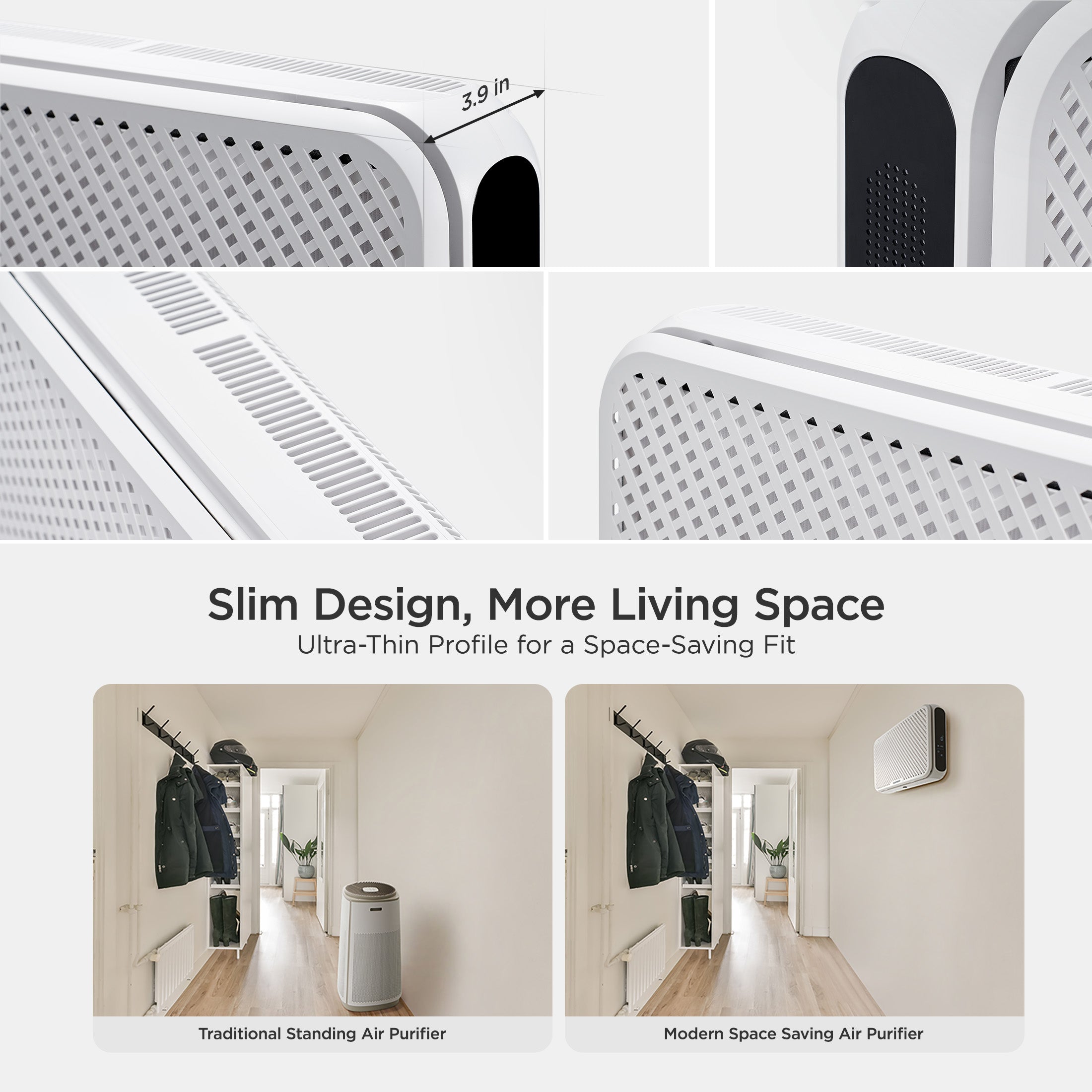 Wall Mount Air Purifier-H13 True HEPA (CAC-AA0910FW)