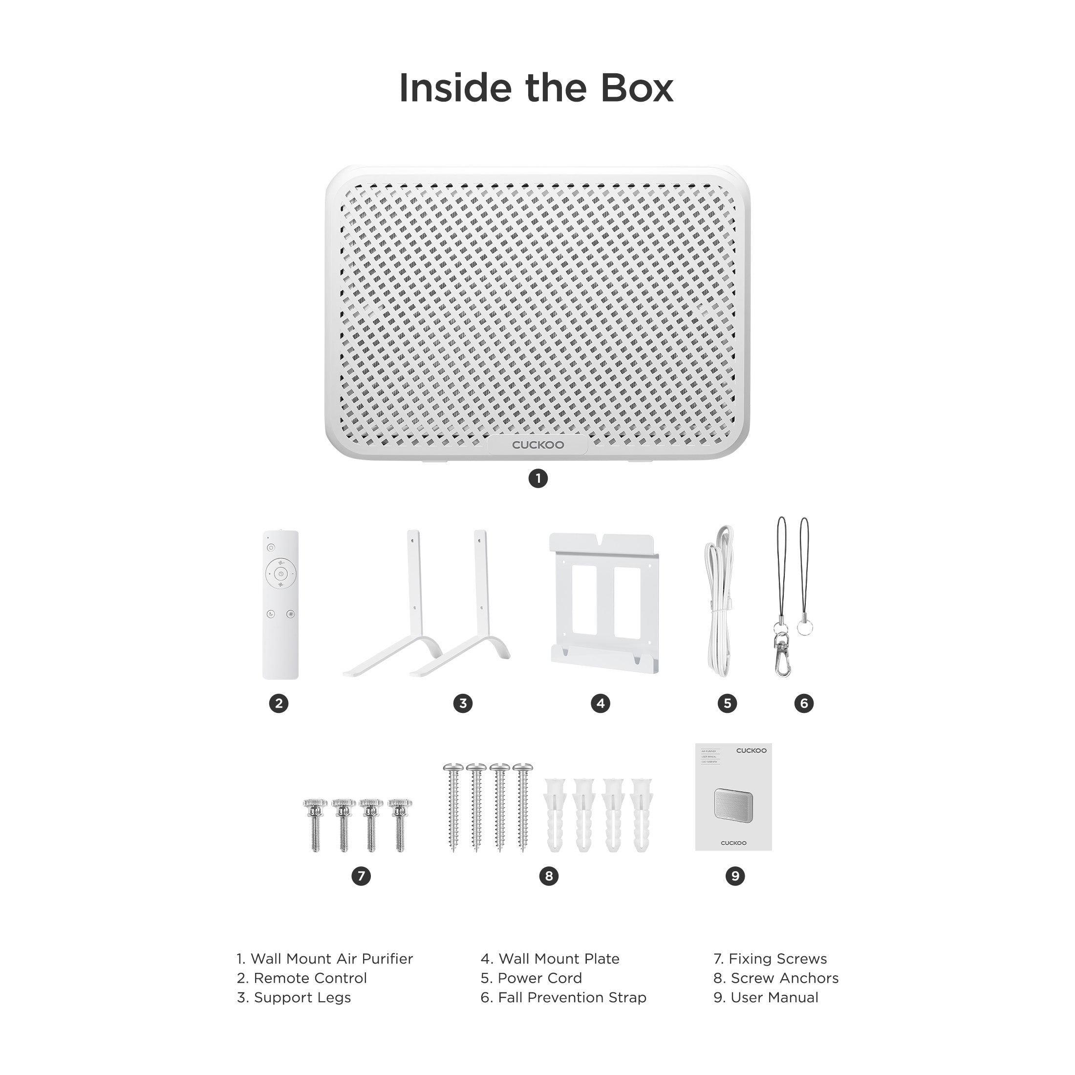 Wall Mount Air Purifier-H13 True HEPA (CAC-AA0910FW)