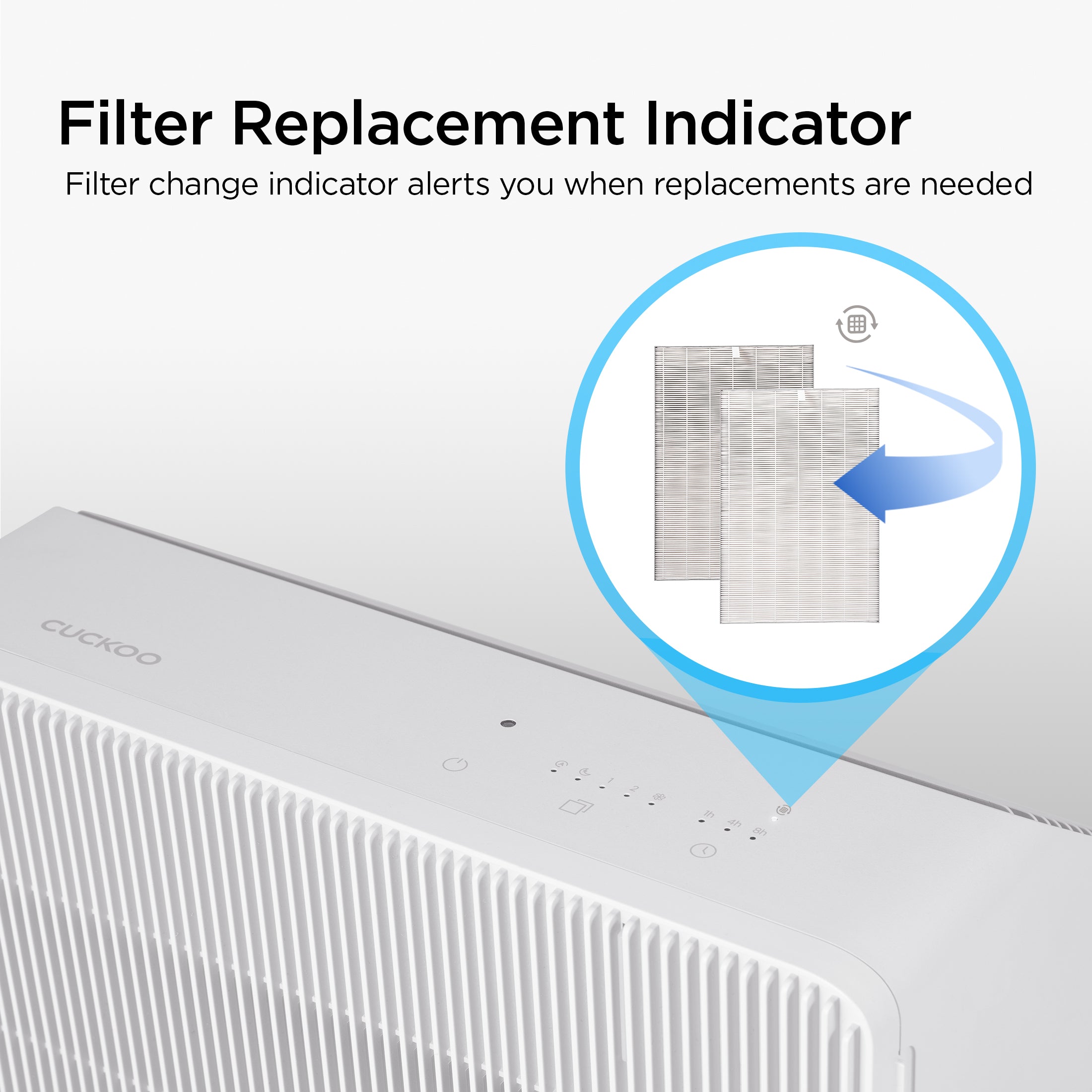 3단계 필터 H13 True HEPA 공기청정기 (CAC-R1510FW)