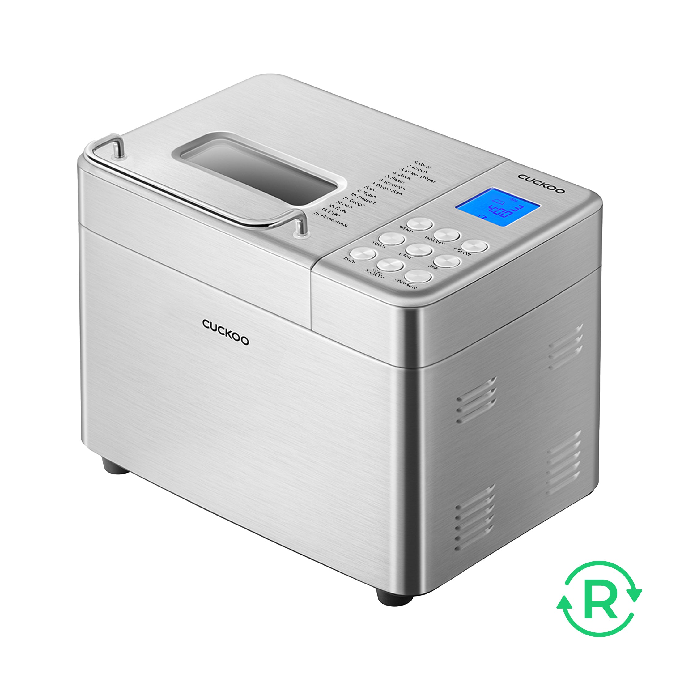 Refurbished B grade -Bread Maker (CBM-AAB101S) Automatic with 15 Menu Options, 3 Crust Colors, and Up to 2lb Loaf Capacity