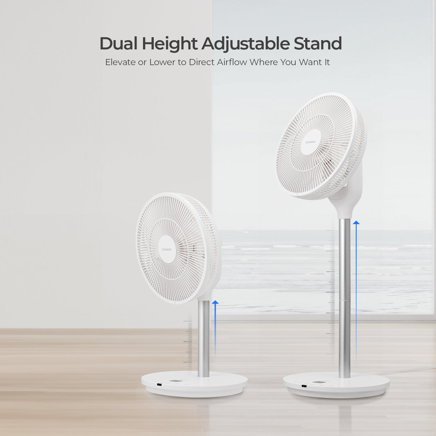 360° Rotation 14" Air Circulator (CF-AC1410WH),Standing Fan with 12 Speeds