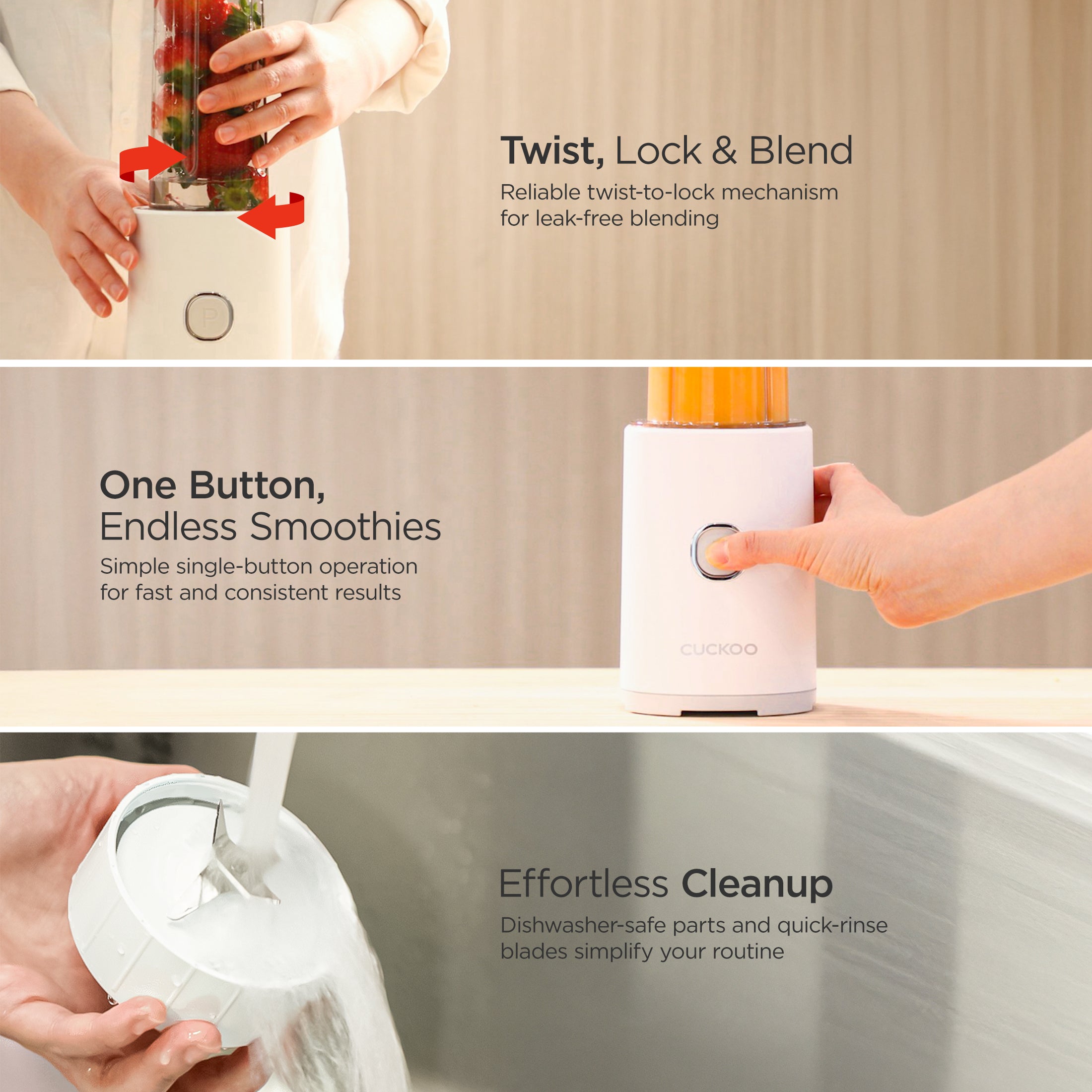 리퍼비시 B grade - One-Touch 개인용 블렌더 (CFM-D60W)