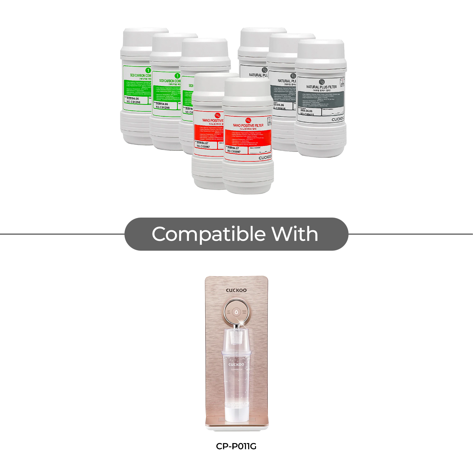 1-Year Water Filter Replacement Bundle for CP-P011, CP-P012 (CPFS-P12M0403US)