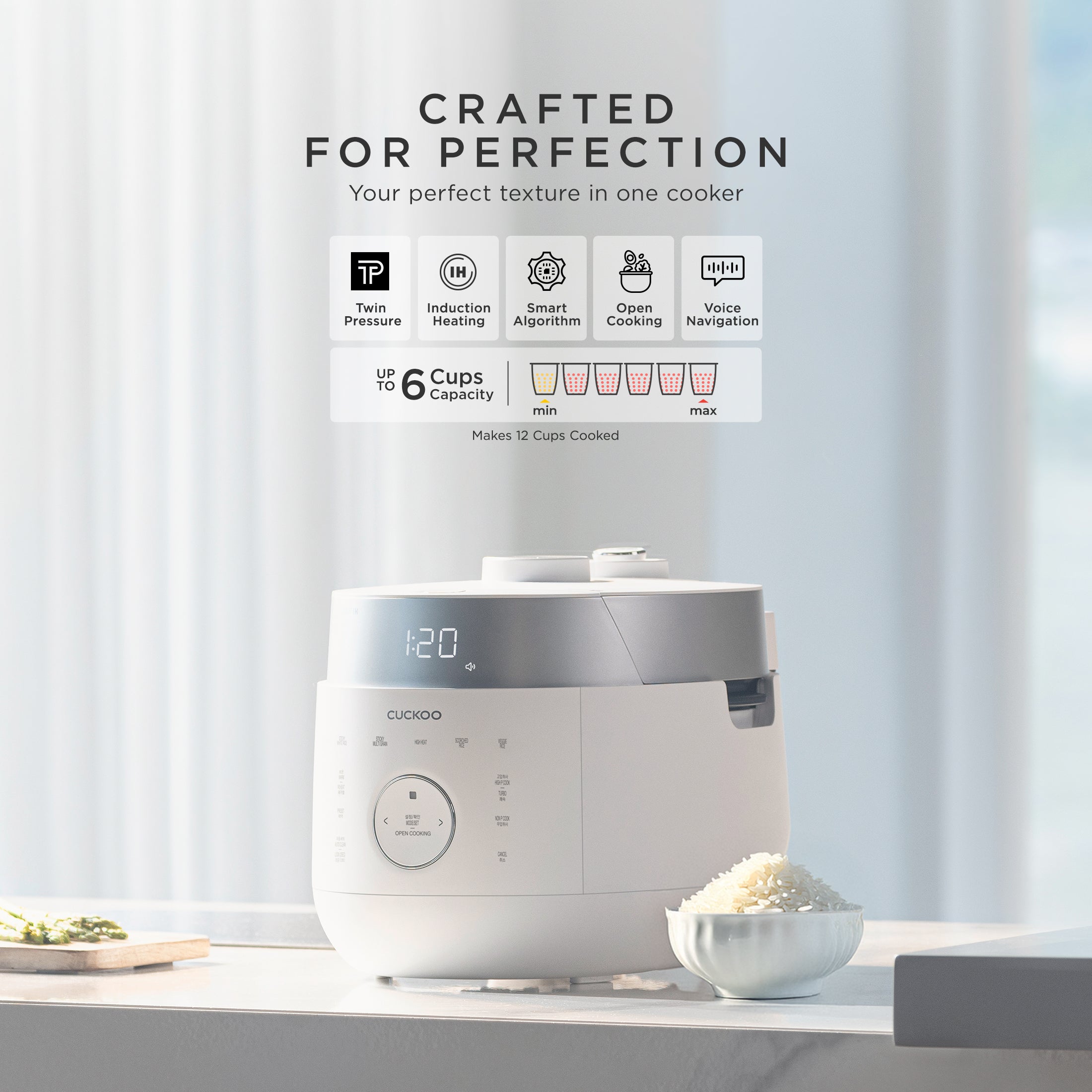 Refurbished B grade 6-Cup IH Twin Pressure Rice Cooker (CRP-LHTR0609F)