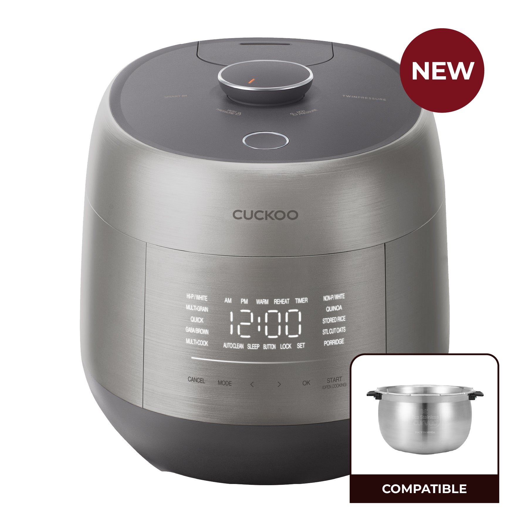 6-Cup IH Twin Pressure Prestige Silence Heritage (CRP-PHTR0609FS) – Compatible with Stainless Steel Inner Pot