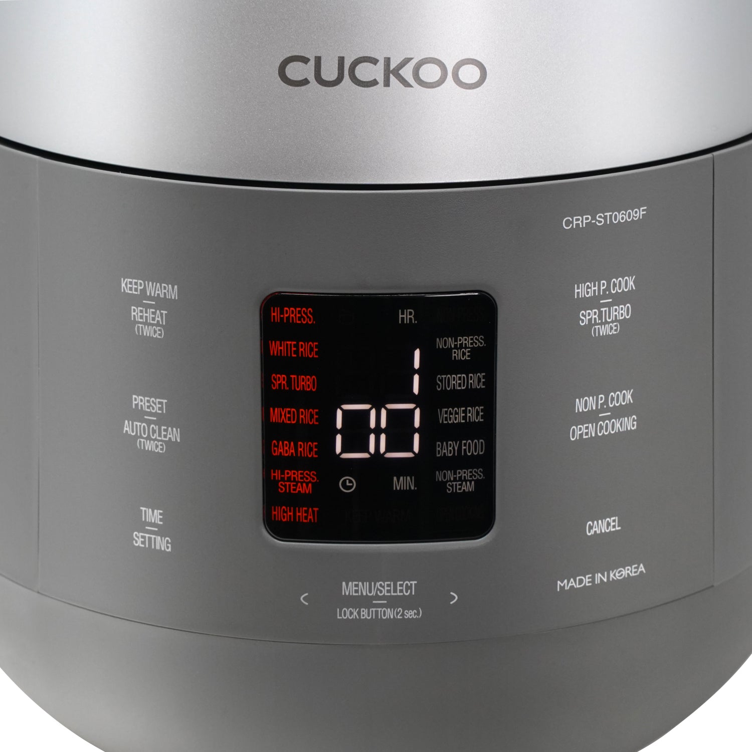 6-Cup HP Twin Pressure Rice Cooker (CRP-ST0609F) - CUCKOO America