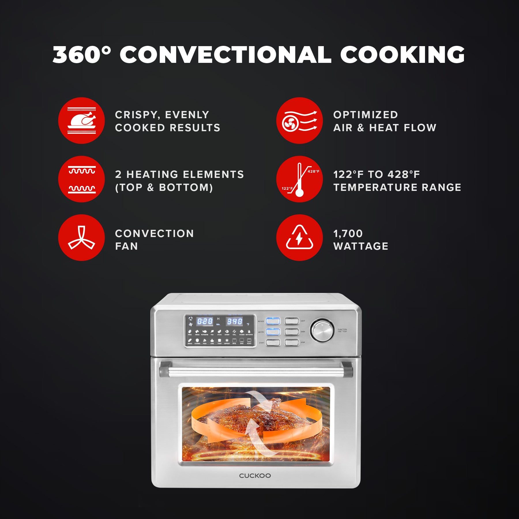 Countertop Convection Air Oven (CAFO-A2601S) - CUCKOO America