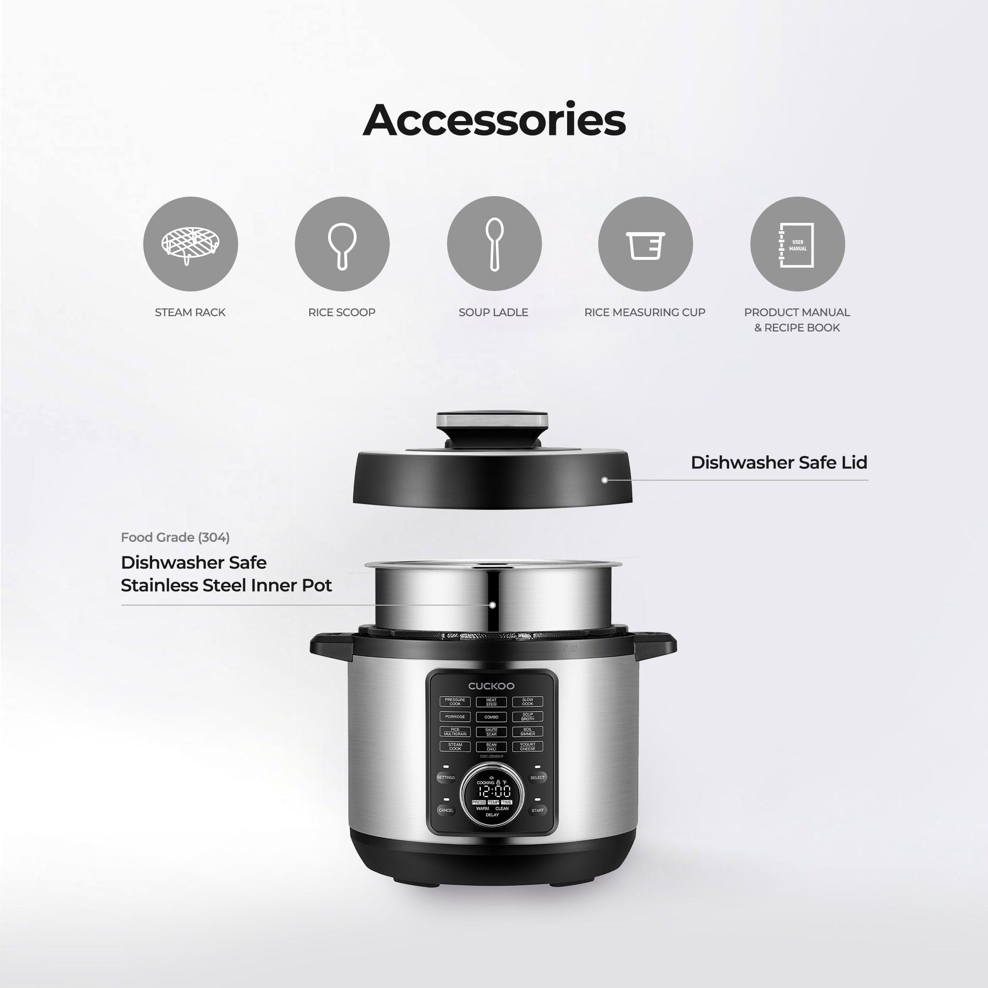 6-Quart 8-in-1 Pressure Cooker (CMC-ZSN601F) - CUCKOO America