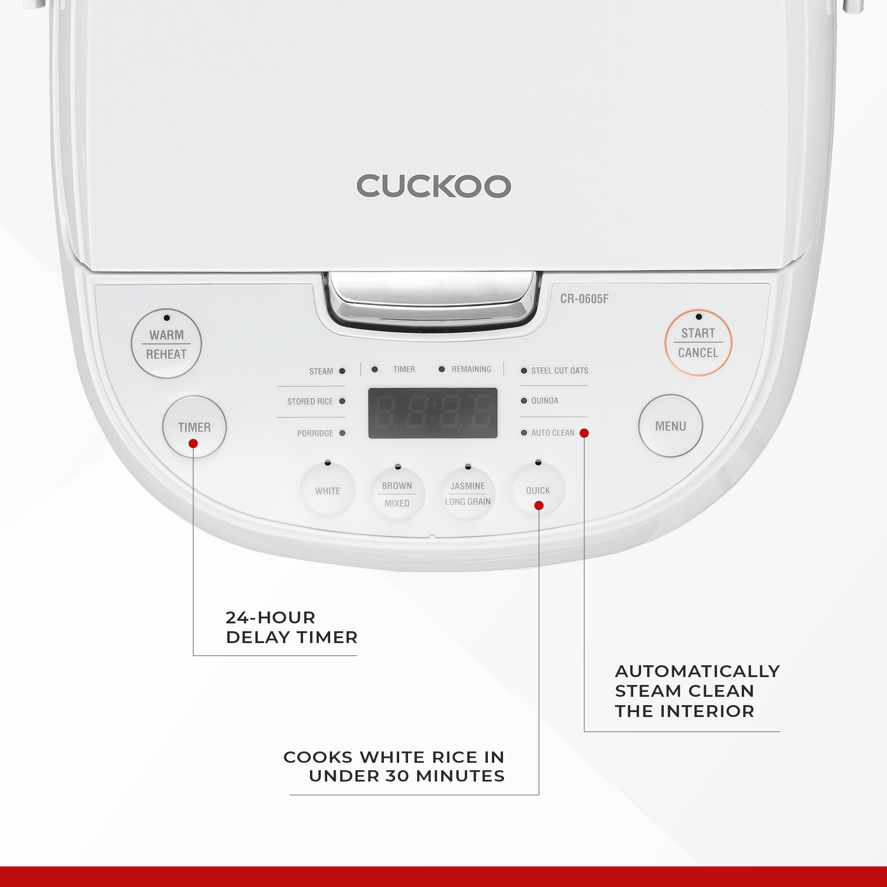 Refurbished C grade 6-Cup Micom Rice Cooker (CR-0605F)