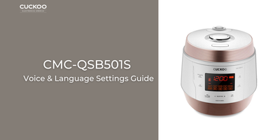 CMC-QSB501S Voice & Language Setting Guide