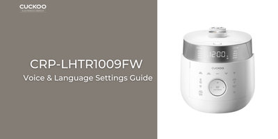 CRP-LHTR1009FW Voice & Language Setting Guide