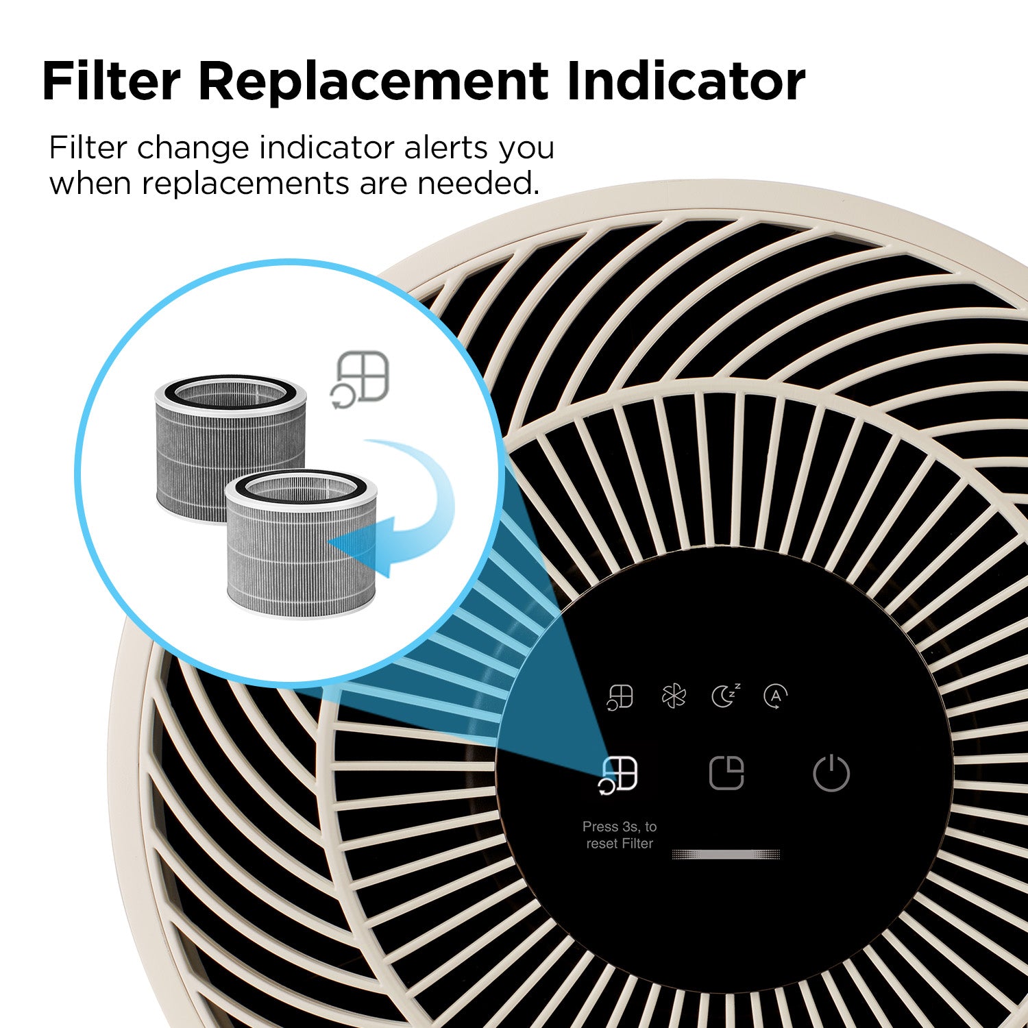 H13 True HEPA Replacement Filter for CAC-AB0610FI
