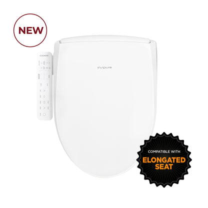 [NEW] Inspure Electric Bidet, Heated Seat & Stainless Steel Nozzle (CBT-L2031W(E)(L))-Elongated Type
