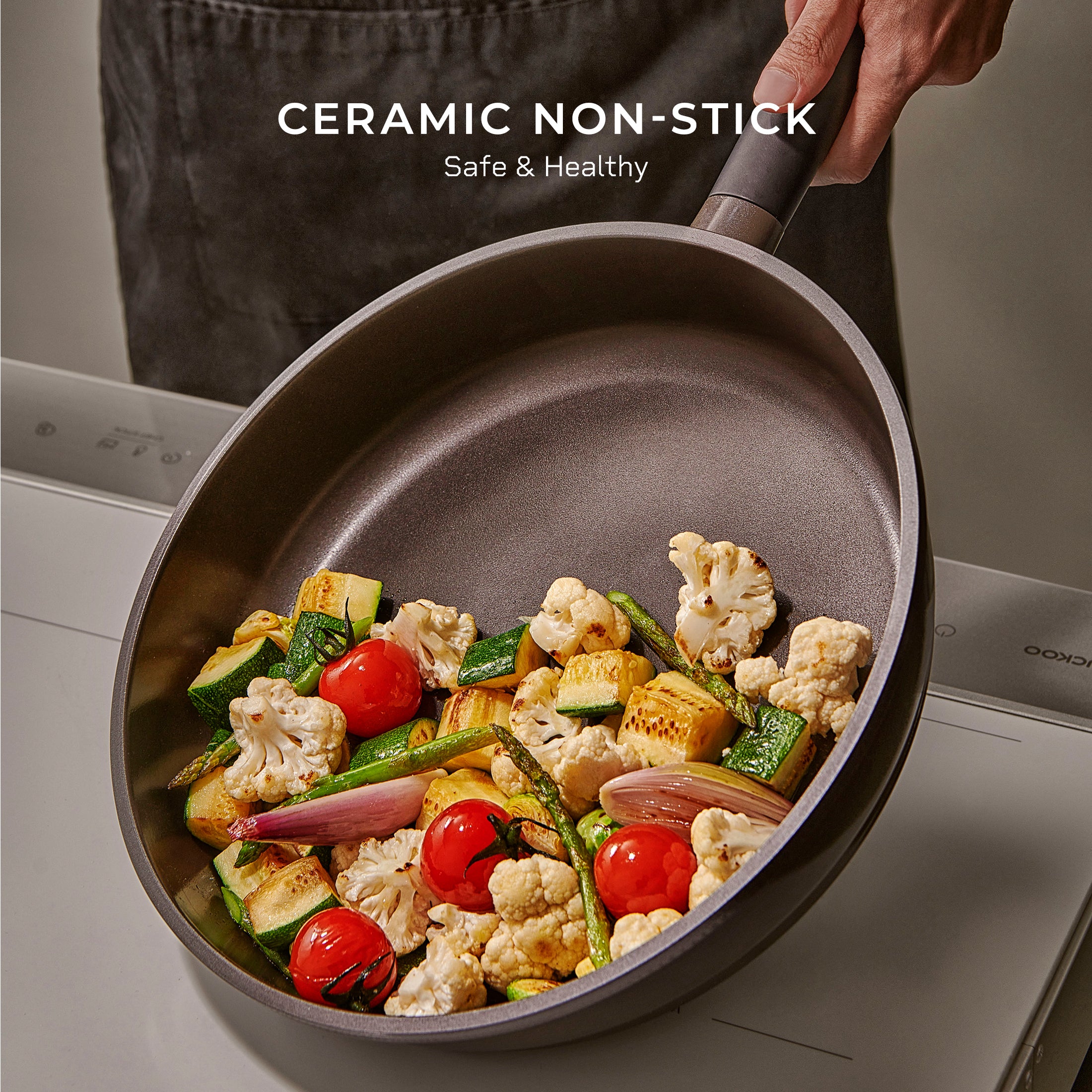 11 in 8-Layer Titanium Diamond & Ceramic Nonstick Frying Pan, (CFP