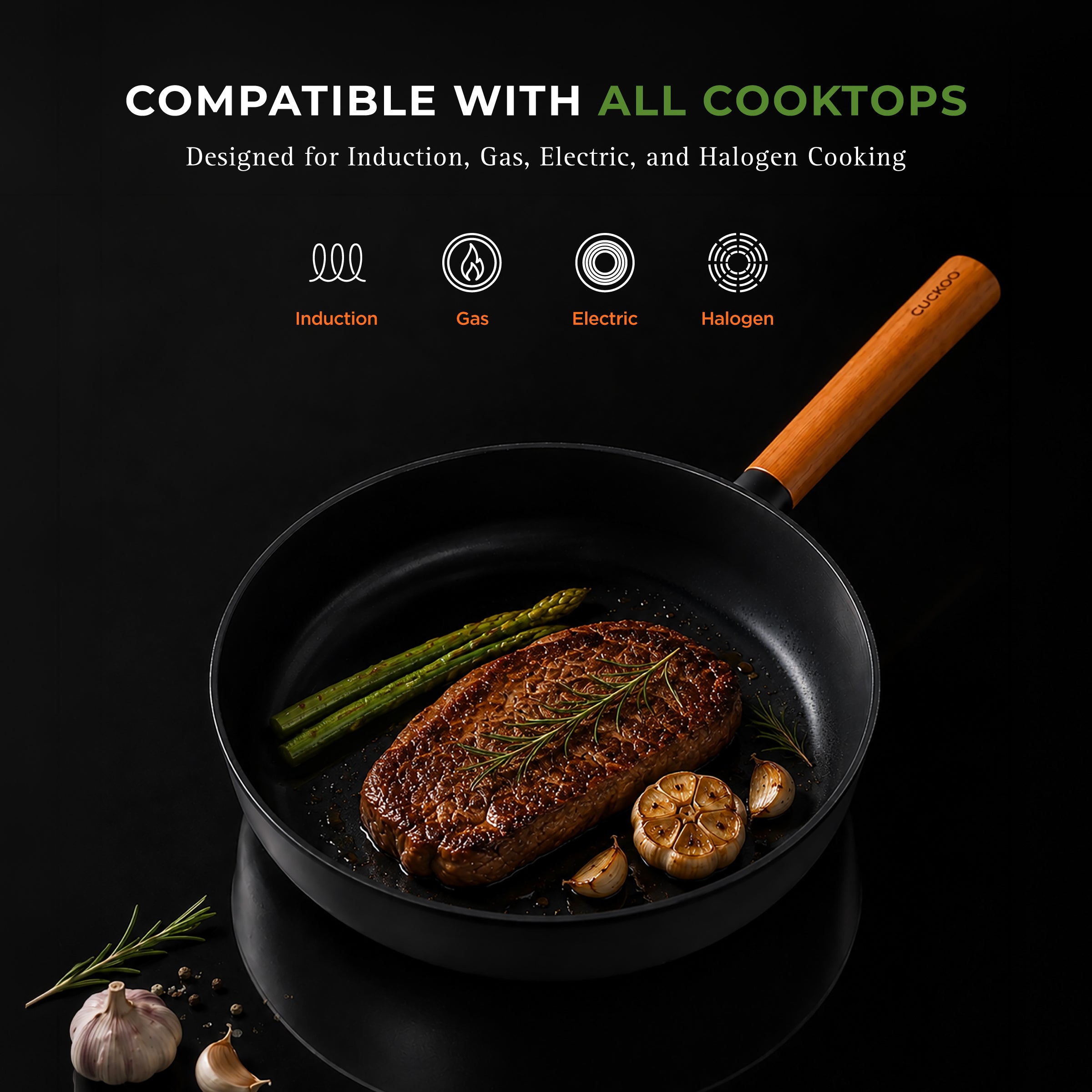 [NEW] 9" Gourmet Ceramic-Coated Nonstick Frying Pan for Healthier Frying & Sautéing (CFP-D2410B)