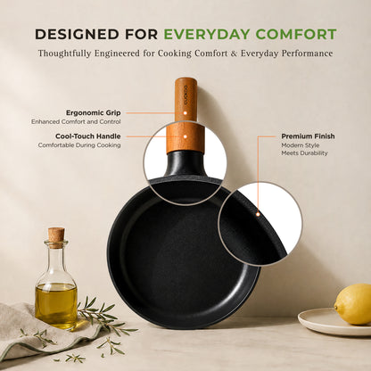 [NEW] 11" Gourmet Ceramic-Coated Nonstick  Frying Pan for Healthier Frying & Sautéing (CFP-D2810B)