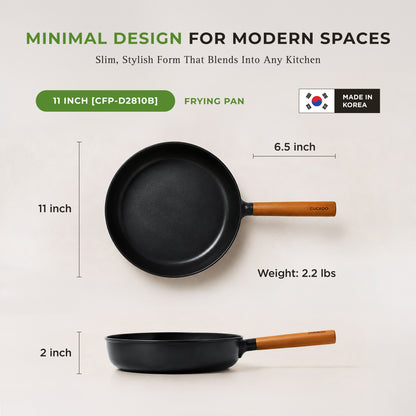[NEW] Gourmet Ceramic-Coated Frying Pan – 9" (CFP-D2410B) / 11" (CFP-D2810B)