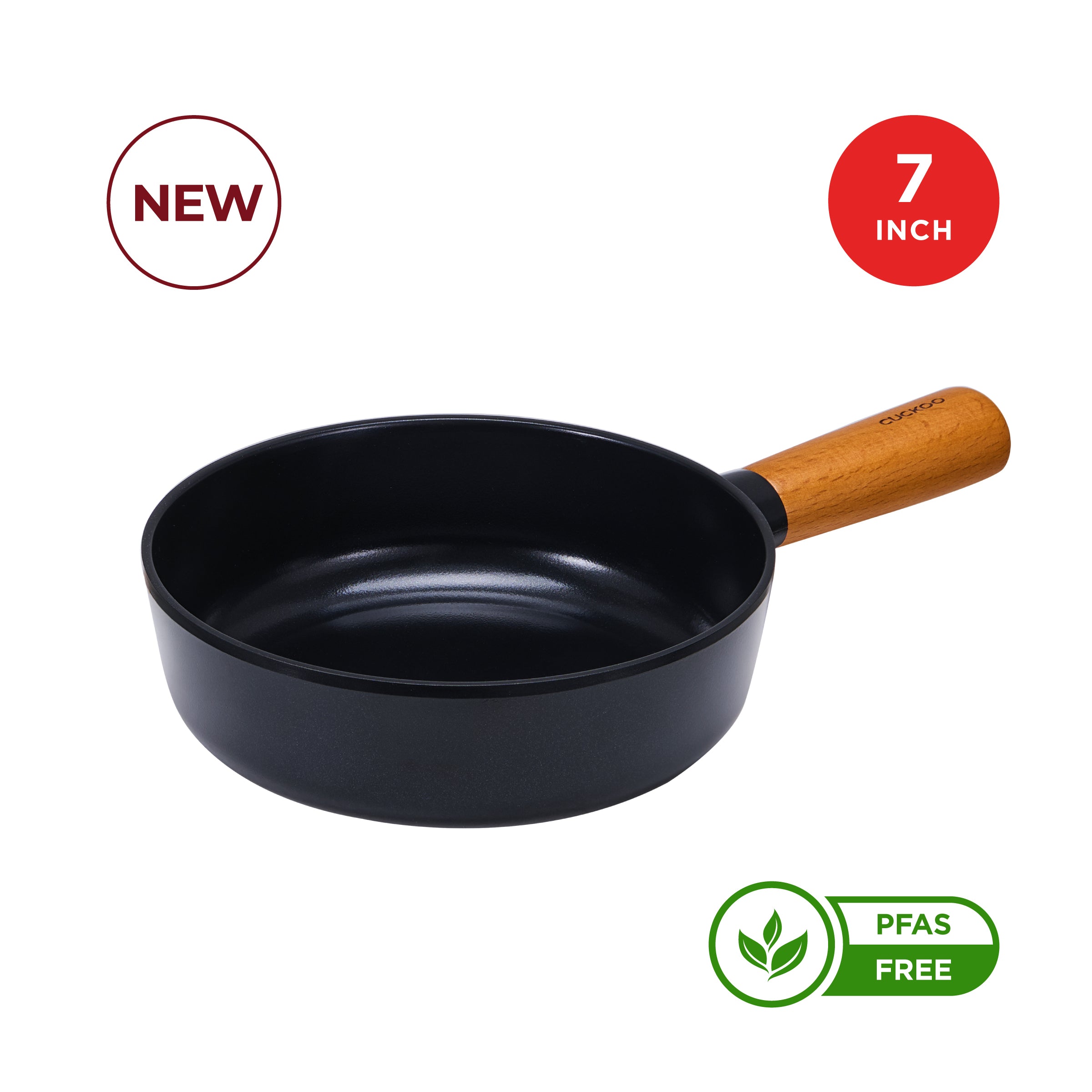 [NEW] 7" Gourmet Ceramic-Coated Nonstick  Wok Pan for Healthier Frying & Sautéing (COP-D1810B)