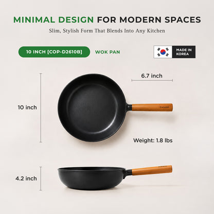 [NEW] Gourmet Ceramic-Coated Wok – 7" (COP-D1810B) / 10" (COP-D2610B)
