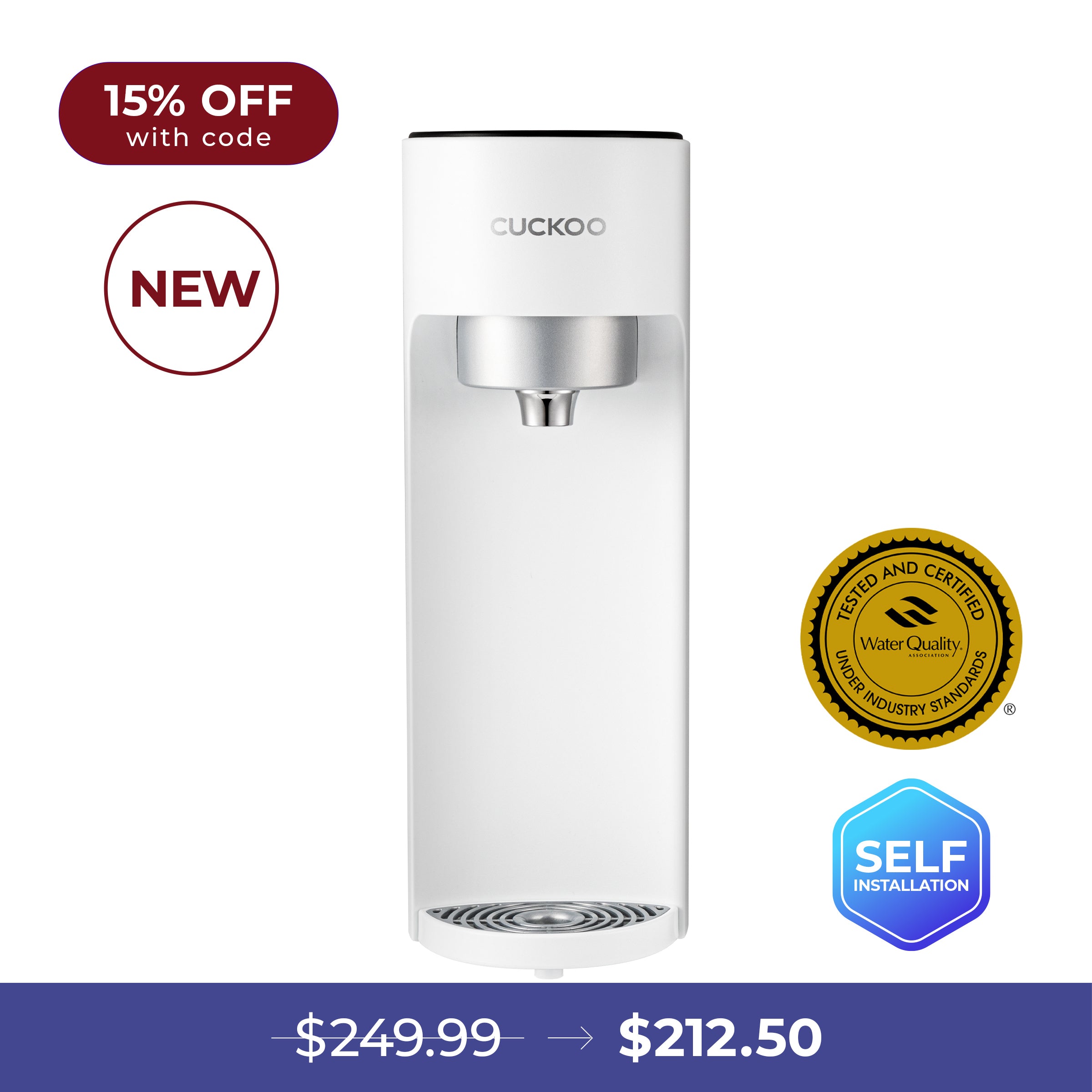 [NEW] Tankless Countertop Nano Filtration Water Purifier, Self Installation (CP-U011W) ⭐Save 15% with code PURIFY15 at checkout.