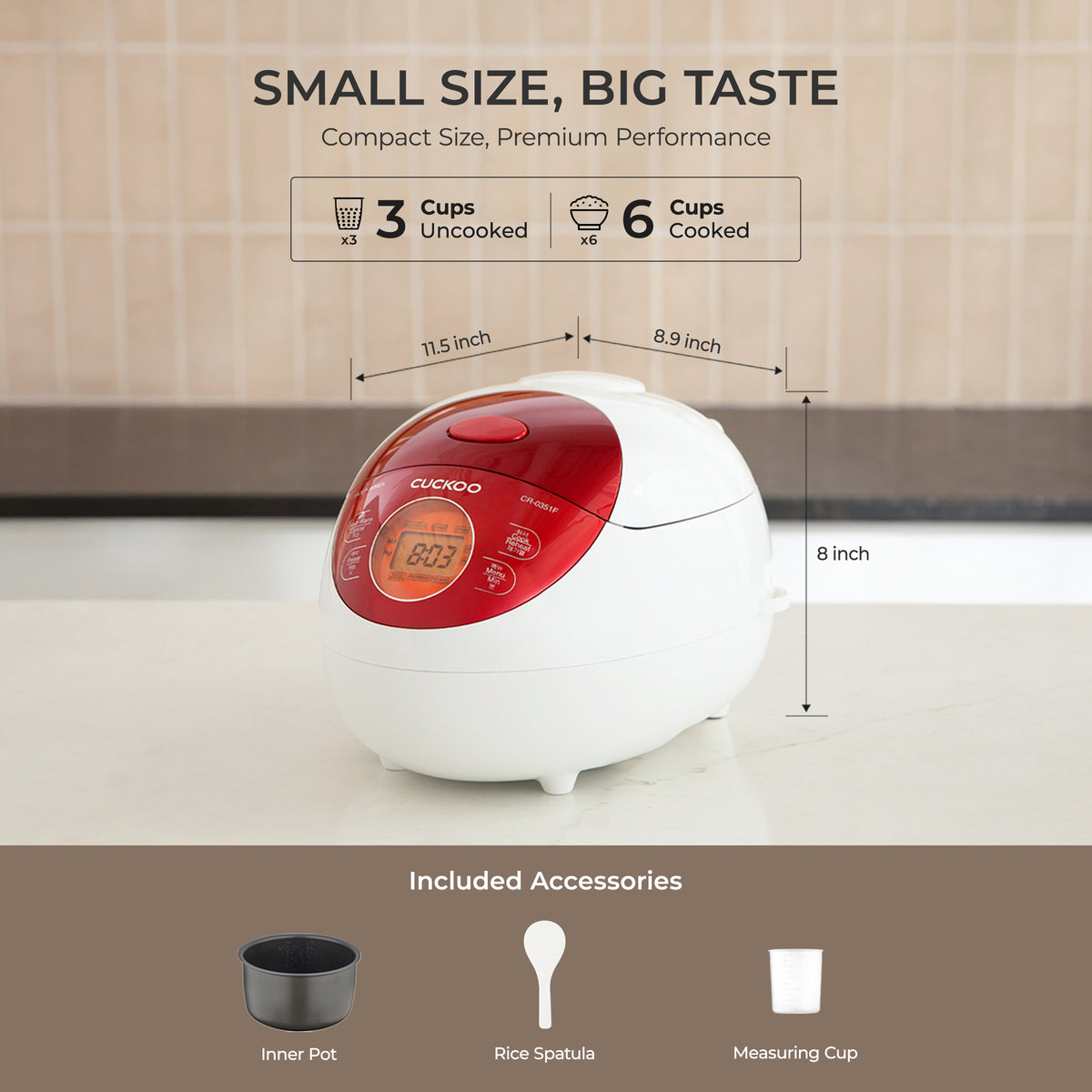 3-Cup Micom Rice Cooker (CR-0351FR)