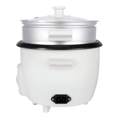 A shot of the left side of the rice cooker CR-0601C ; the power cord socket is located at the bottom.