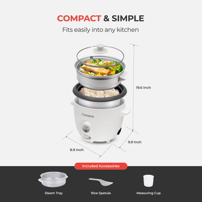 [Special Launch ☆ Free Shipping] 6-Cup One Touch  Rice Cooker & Steamer (CR-0601C)