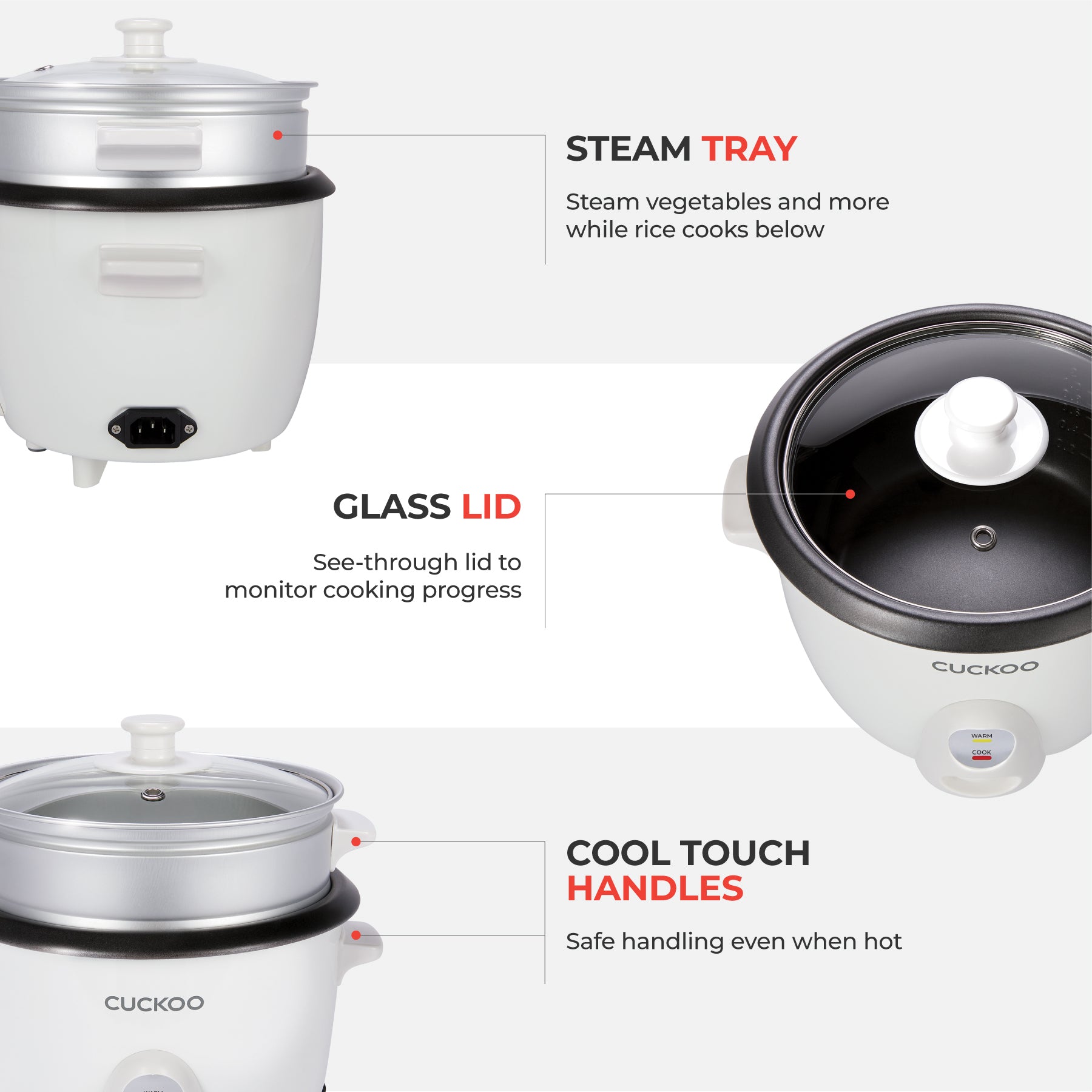 [Special Launch ☆ Free Shipping] 6-Cup One Touch  Rice Cooker & Steamer (CR-0601C)