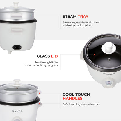 [Special Launch ☆ Free Shipping] 6-Cup One Touch  Rice Cooker & Steamer (CR-0601C)