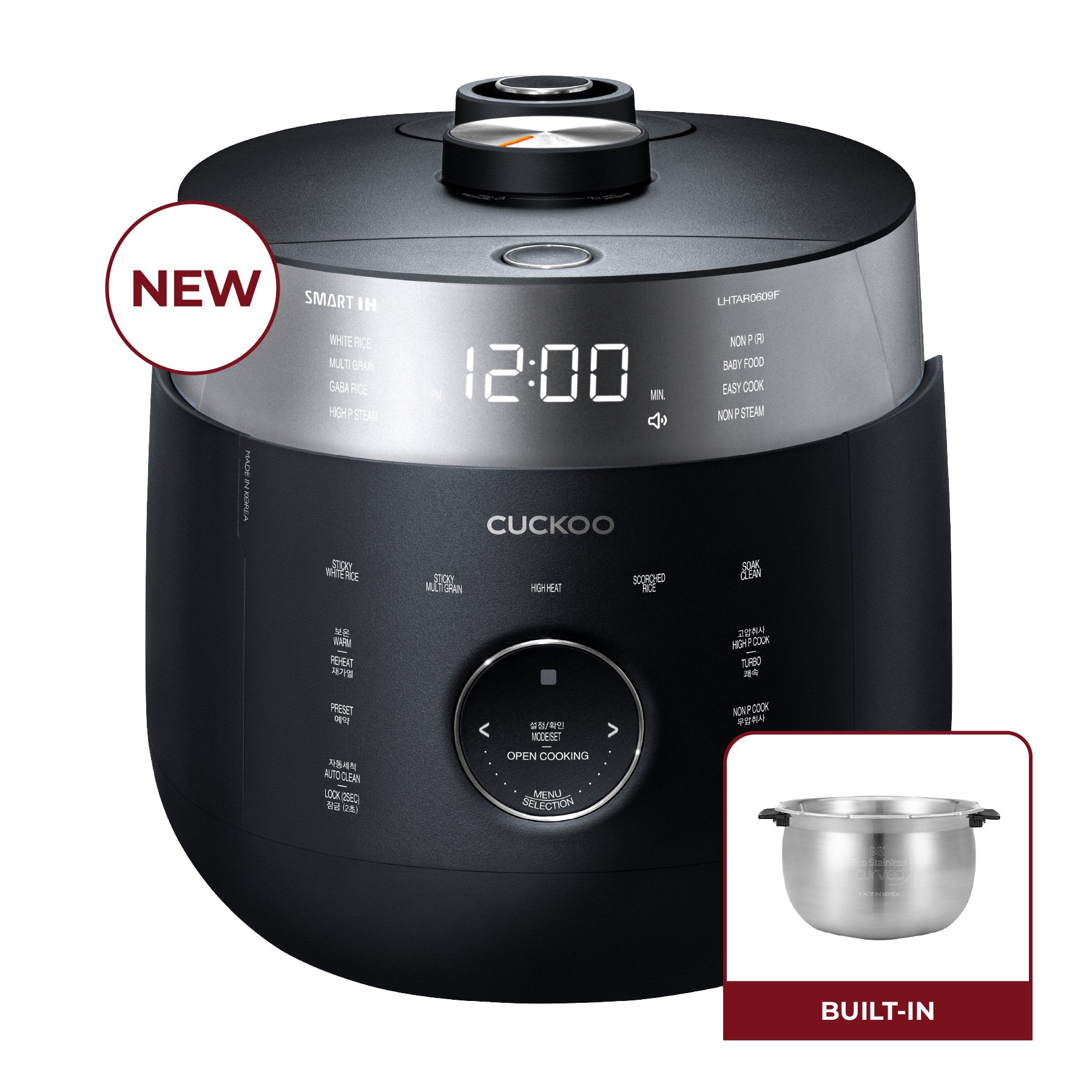 6-Cup IH Twin Pressure Rice Cooker (CRP-LHTAR0609F) – Built-in Stainless Steel Inner Pot