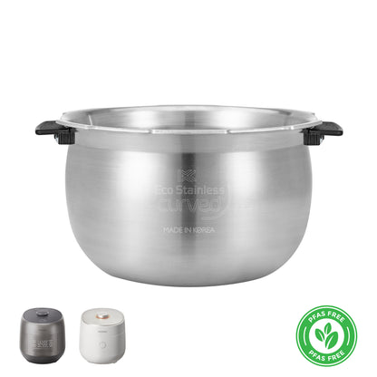 Premium Stainless Steel Inner Pot, PFAS Free, Triple-Layer Strength Compatible with CRP-PHTR0609FS, CRP-OHTR0609FW (CRI-HAC0610N)