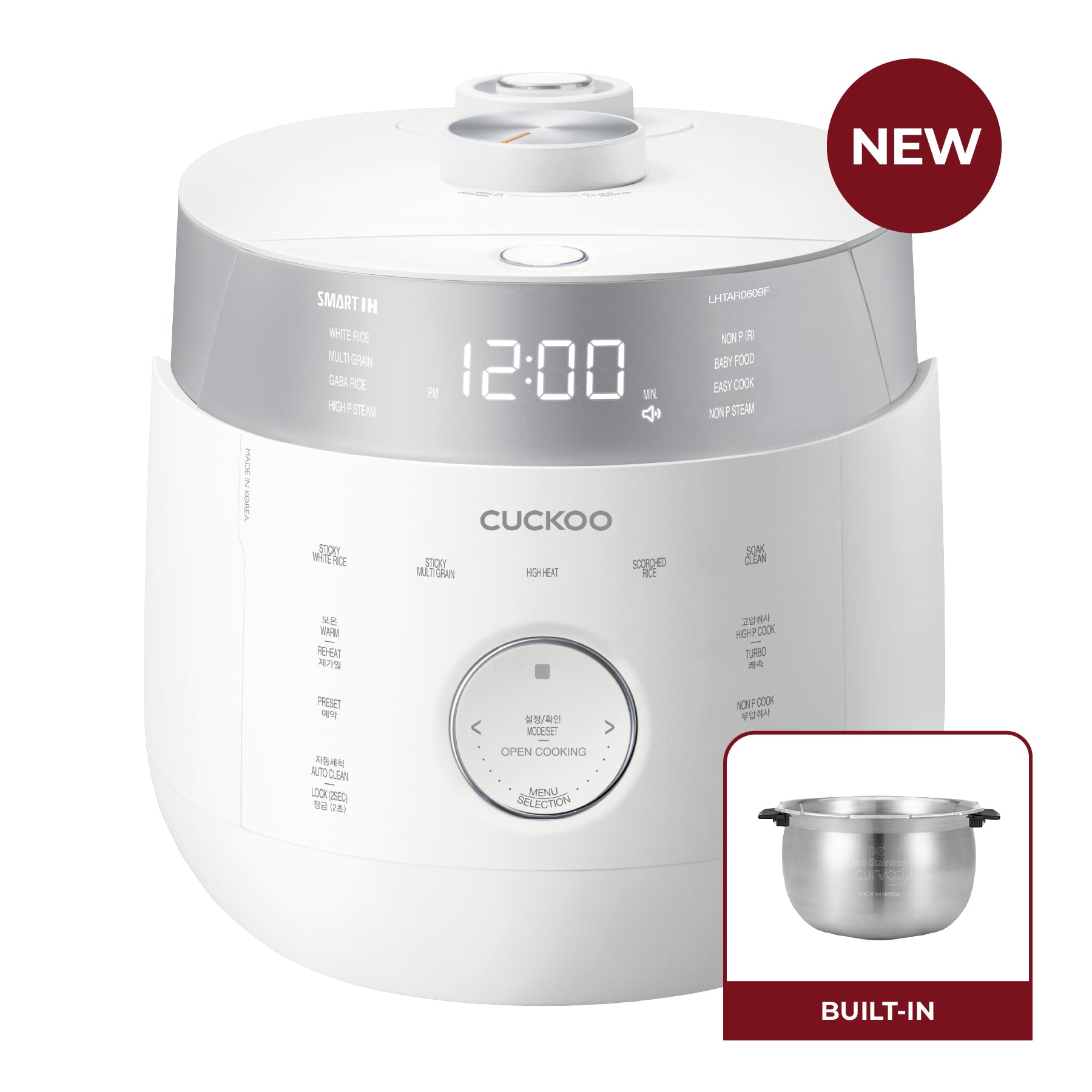 [NEW] 6-Cup IH Twin Pressure Rice Cooker with Built-in Stainless Steel Inner Pot (CRP-LHTAR0609F)
