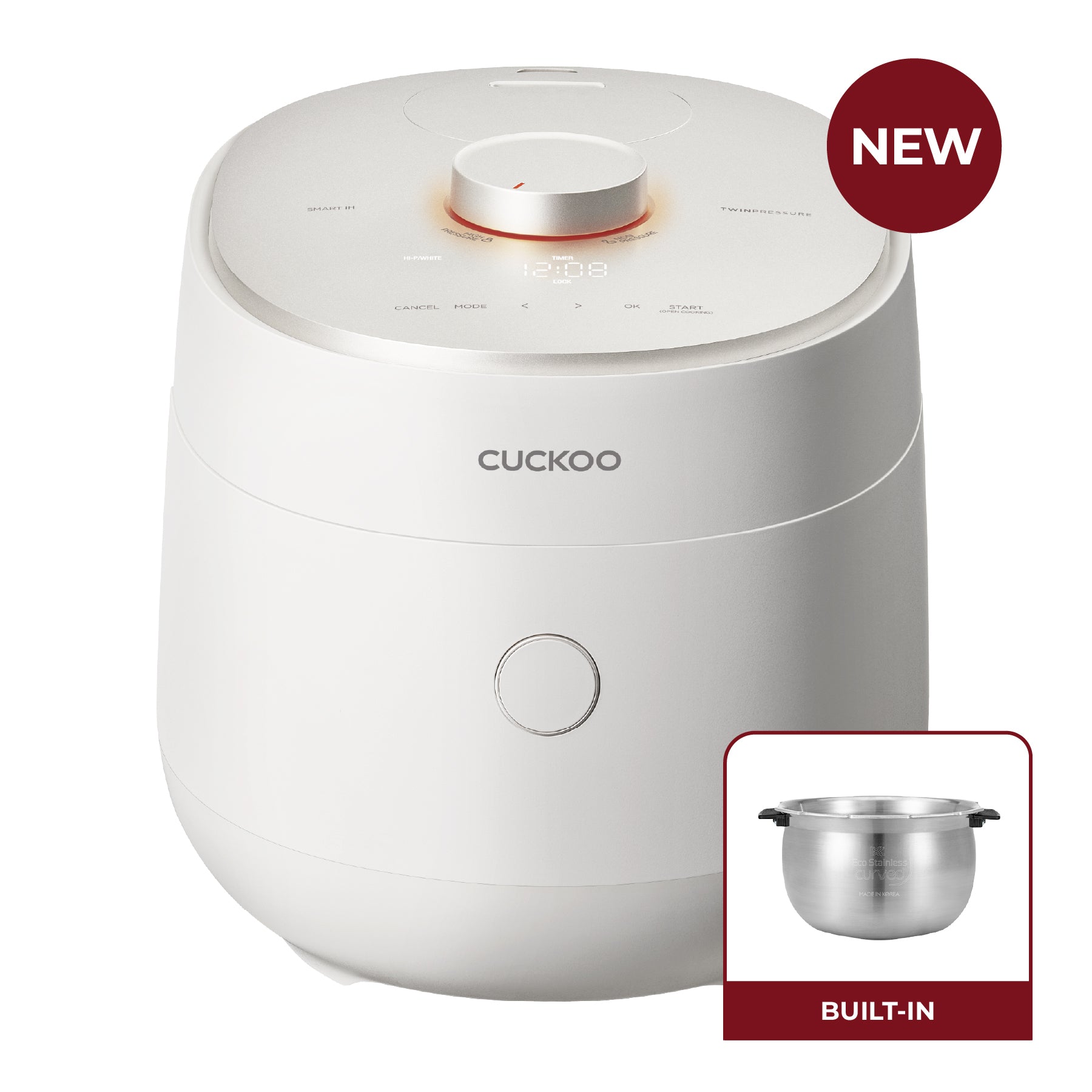 [NEW] 10-Cup IH Twin Pressure Prestige Silence Lumin (CRP-OHTR1009FWS) – Built-in Stainless Steel Inner Pot