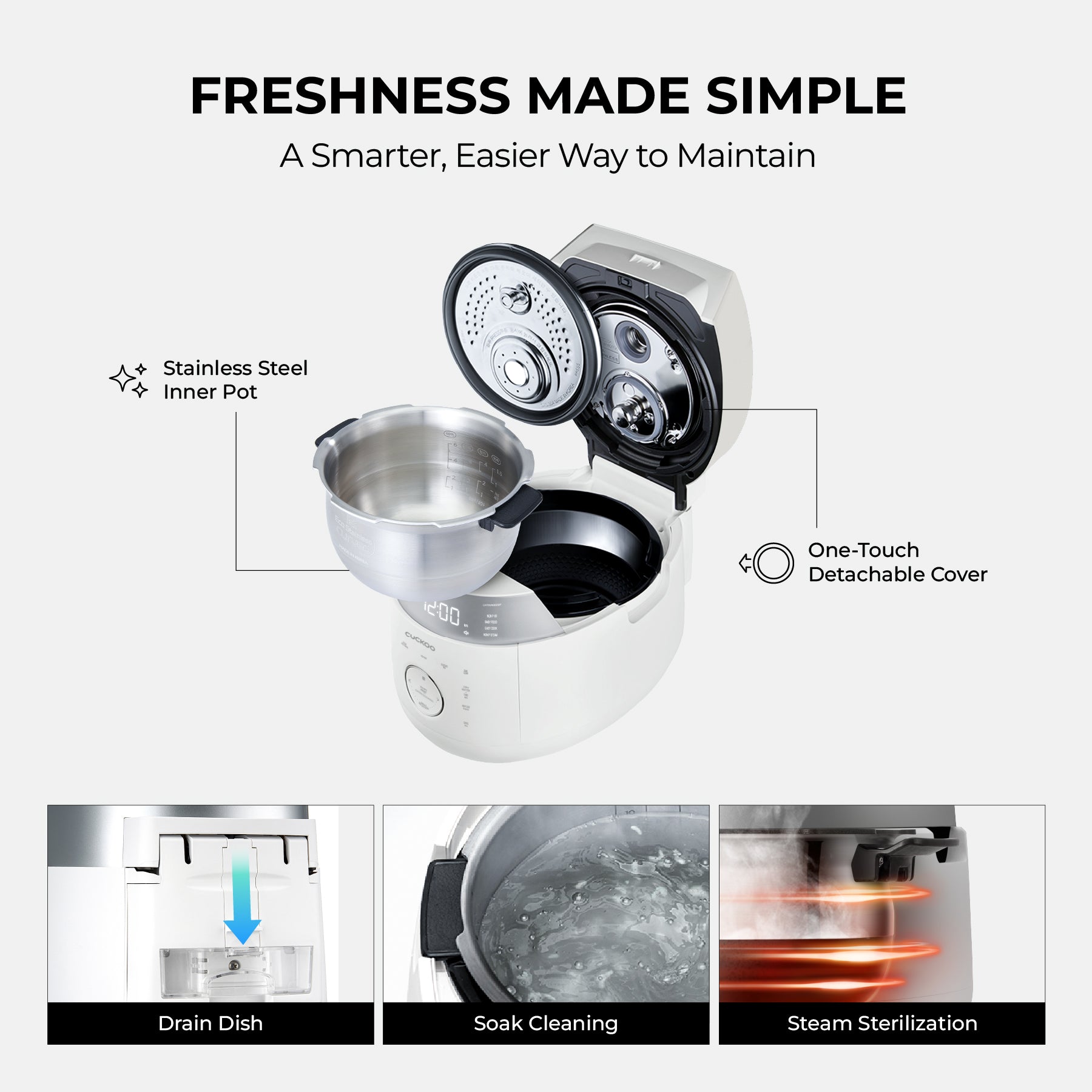 [NEW] 6-Cup IH Twin Pressure Rice Cooker with Stainless Steel Inner Pot (CRP-LHTAR0609F)