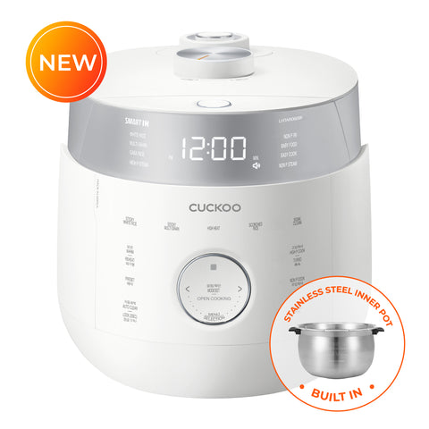 Cuckoo 6-Cup IH Twin Pressure Rice Cooker with Stainless Steel Inner Pot (CRP-LHTAR0609F)