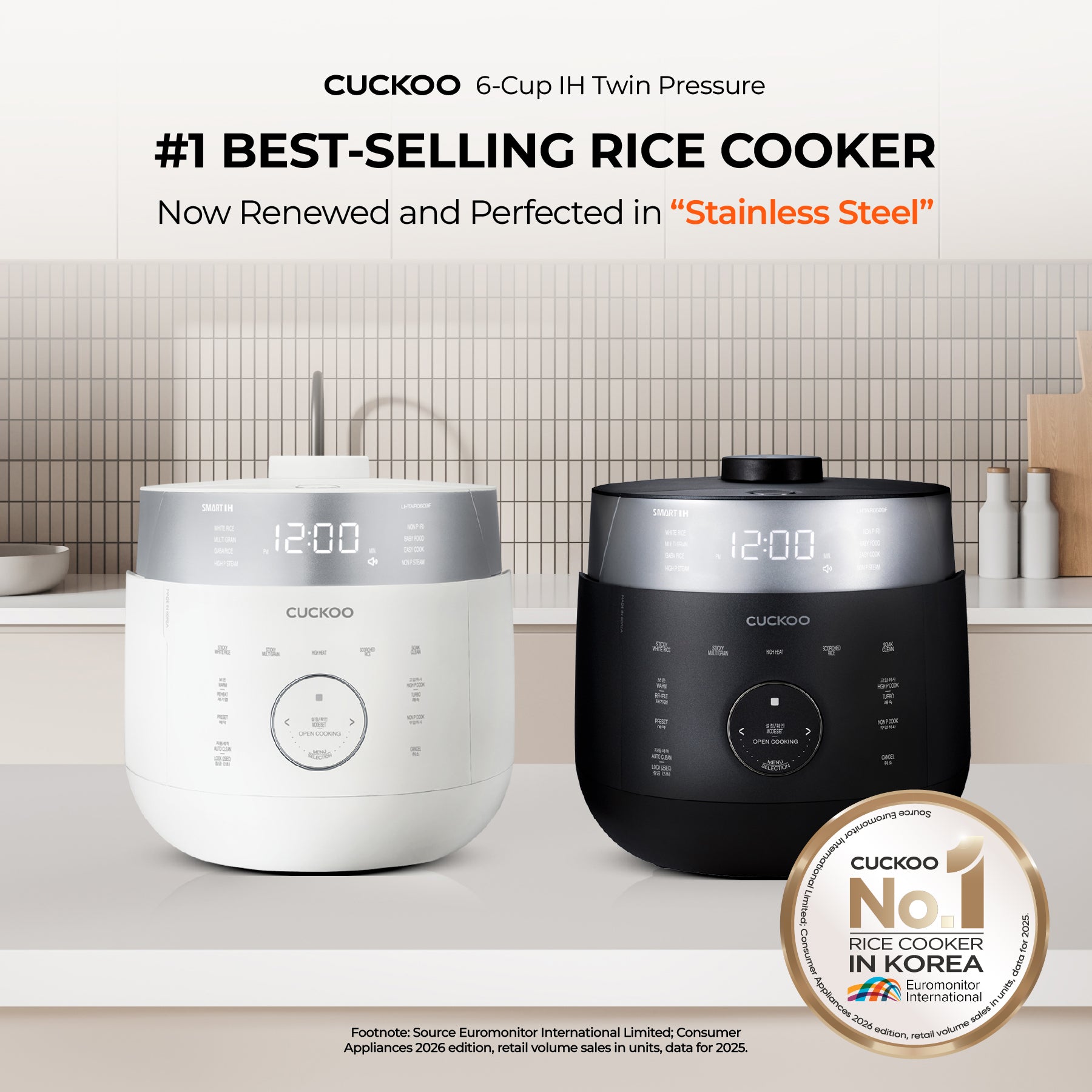 6-Cup IH Twin Pressure Rice Cooker (CRP-LHTAR0609F) – Built-in