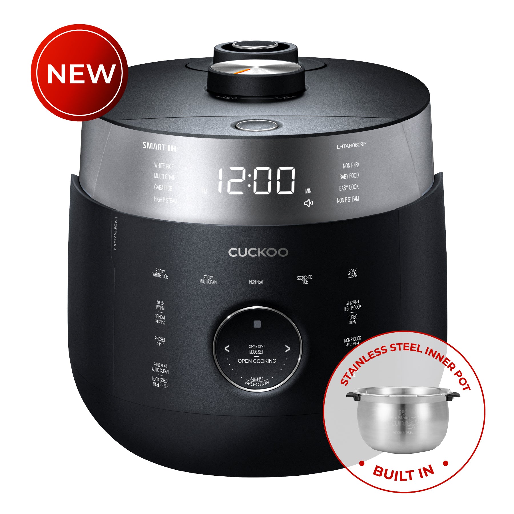 [NEW] 6-Cup IH Twin Pressure Rice Cooker with Stainless Steel Inner Pot (CRP-LHTAR0609F)