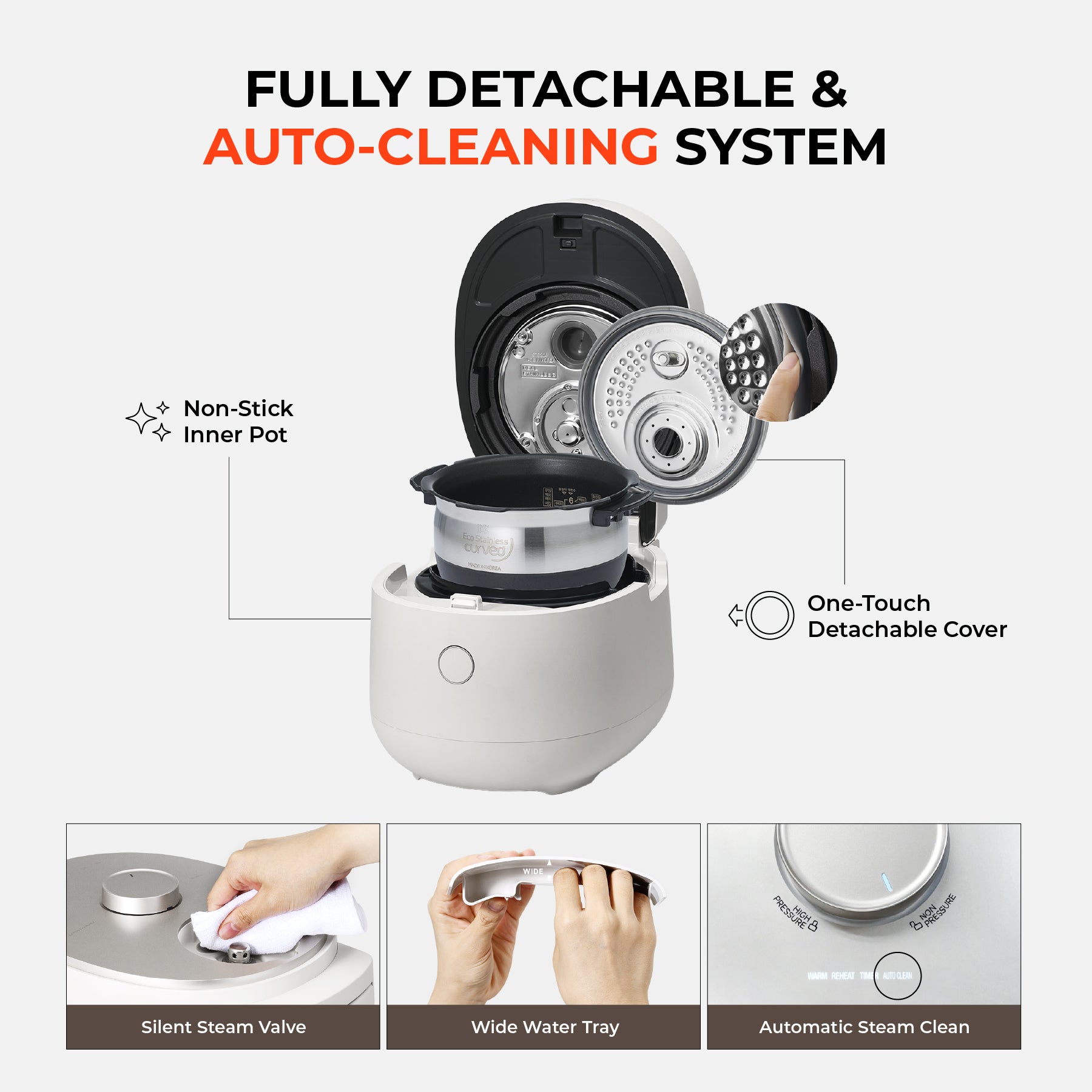 6-Cup IH Twin Pressure Prestige Silence Lumin - Thumbnail 4