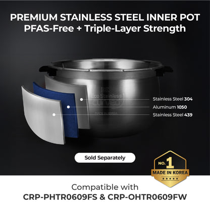 [NEW] 6-Cup IH Twin Pressure Prestige Silence Heritage (CRP-PHTR0609F) – Compatible with Stainless Steel Inner Pot