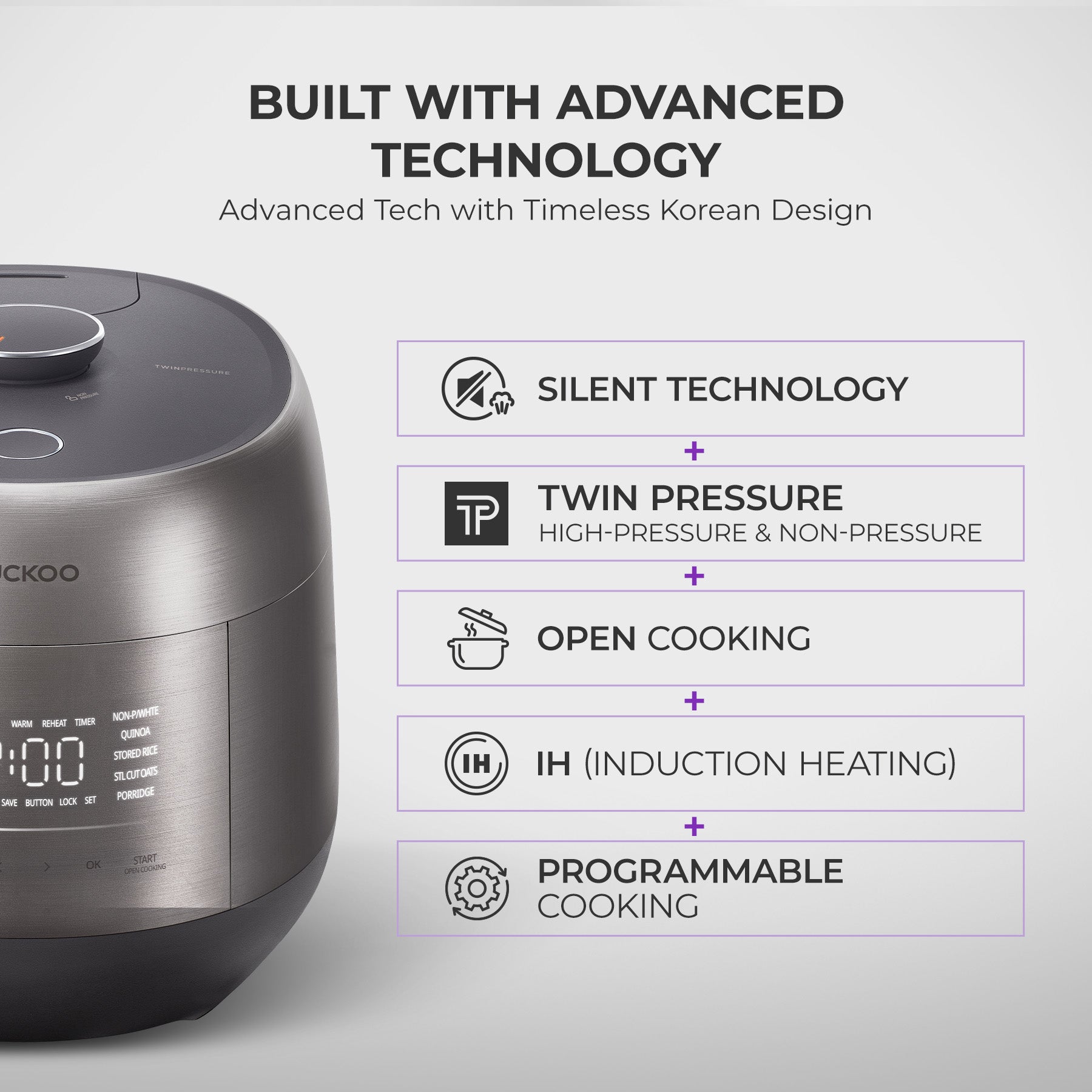 6-Cup IH Twin Pressure Prestige Silence Heritage (CRP-PHTR0609F)