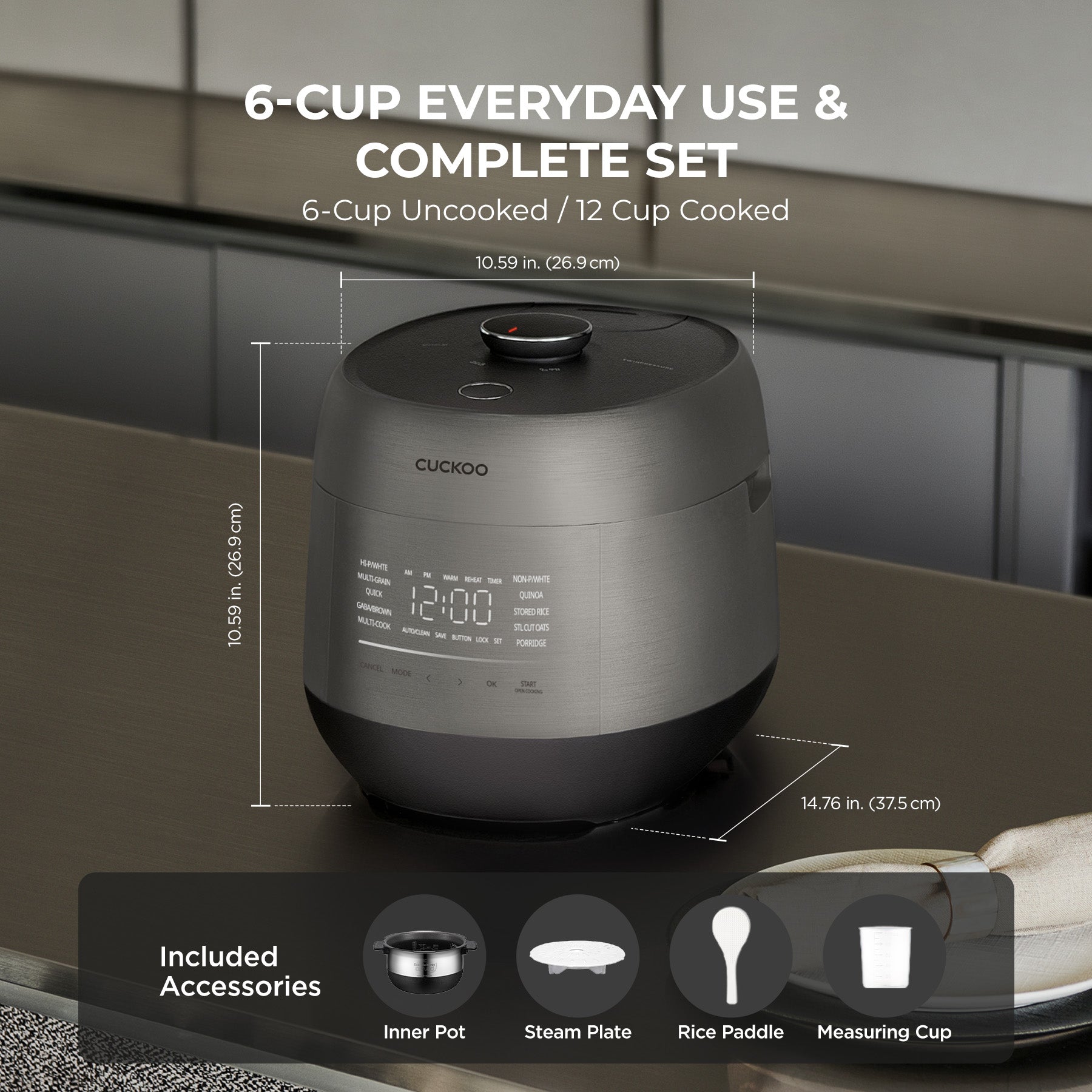 [NEW] 6-Cup IH Twin Pressure Prestige Silence Heritage (CRP-PHTR0609F)