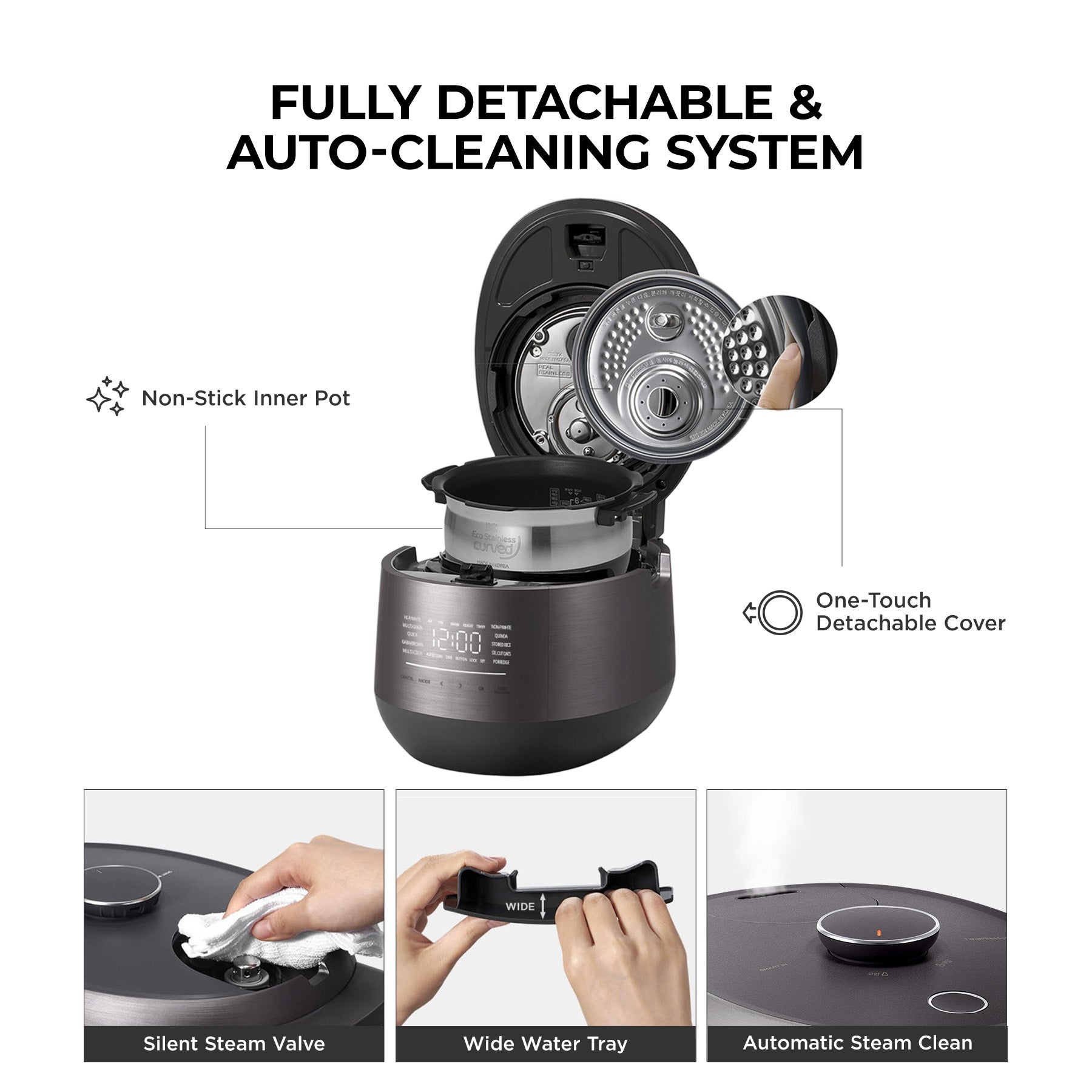 [NEW] 6-Cup IH Twin Pressure Prestige Silence Heritage (CRP-PHTR0609F)