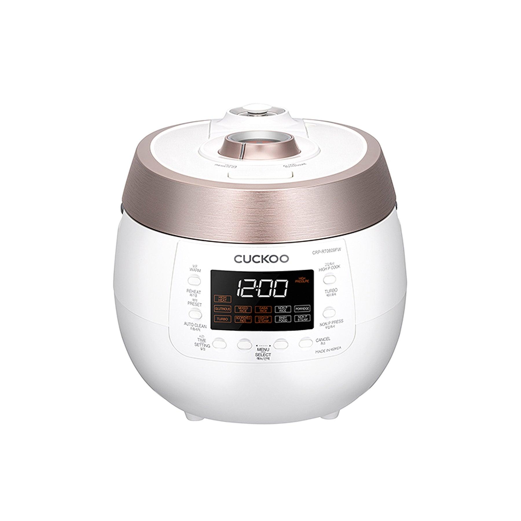 Cuckoo IH Twin Pressure Rice Cooker 25 Menu Options: White, Gaba, Scorched, Porridge, & More, User-Friendly LED Display, 10 Cup / 2.5 qt. (Uncooked)